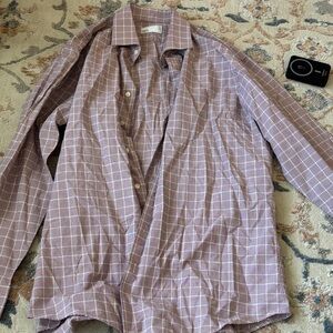 Nordstrom Red and White Checkered Shirt